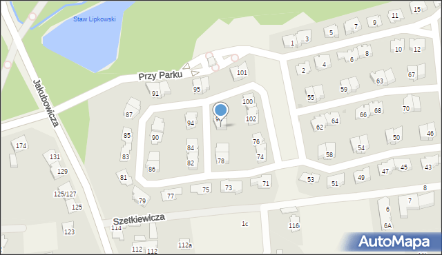 Lipków, Przy Parku, 98, mapa Lipków