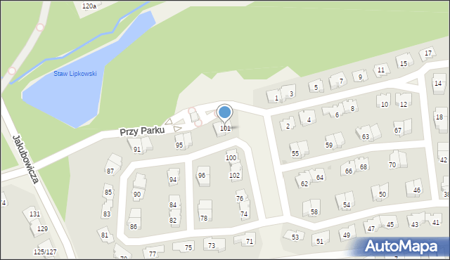 Lipków, Przy Parku, 99/101, mapa Lipków