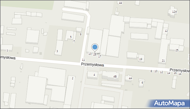 Lipsko, Przemysłowa, 15, mapa Lipsko