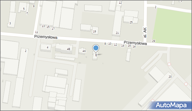 Lipsko, Przemysłowa, 6, mapa Lipsko