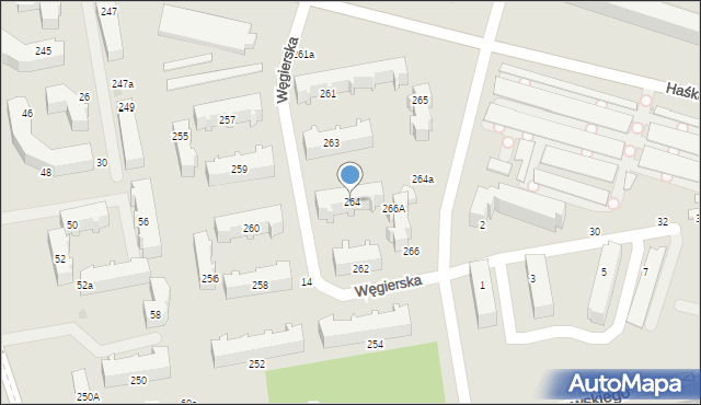 Łódź, Przybyszewskiego Stanisława, 264, mapa Łodzi