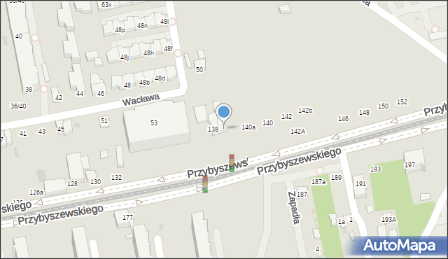 Łódź, Przybyszewskiego Stanisława, 138a, mapa Łodzi