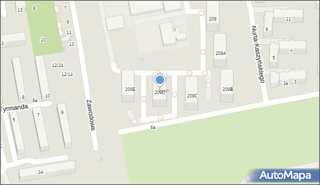 Łódź, Przybyszewskiego Stanisława, 209D, mapa Łodzi