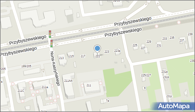 Łódź, Przybyszewskiego Stanisława, 221, mapa Łodzi