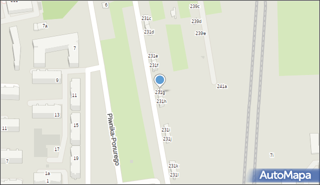 Łódź, Przybyszewskiego Stanisława, 231g, mapa Łodzi