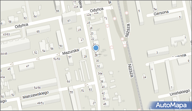 Łódź, Przerwy-Tetmajera Kazimierza, 28, mapa Łodzi