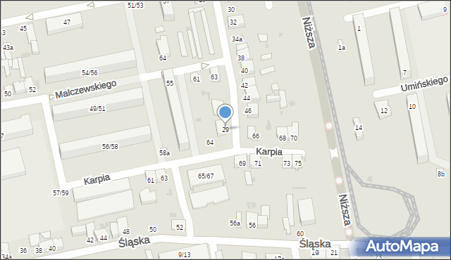 Łódź, Przerwy-Tetmajera Kazimierza, 29, mapa Łodzi