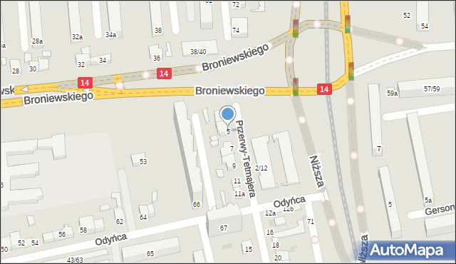 Łódź, Przerwy-Tetmajera Kazimierza, 5, mapa Łodzi