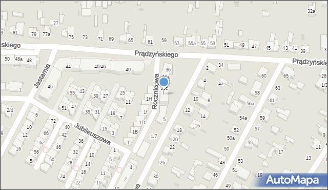 Łódź, Prądzyńskiego Ignacego, gen., 36d, mapa Łodzi