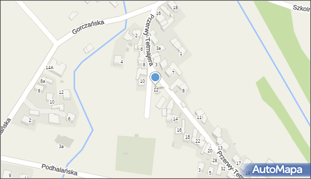 Łopuszna, Przerwy-Tetmajera Kazimierza, 12, mapa Łopuszna