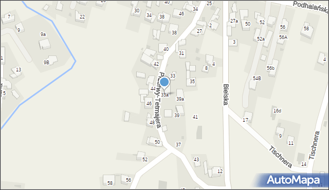 Łopuszna, Przerwy-Tetmajera Kazimierza, 33a, mapa Łopuszna