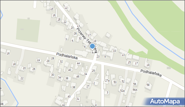 Łopuszna, Przerwy-Tetmajera Kazimierza, 7, mapa Łopuszna