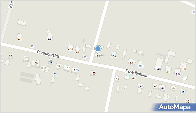 Łopuszno, Przedborska, 38, mapa Łopuszno