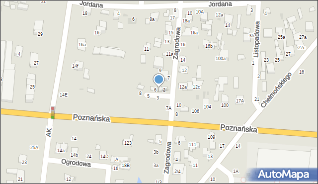 Łowicz, Przelotna, 4, mapa Łowicza