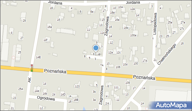 Łowicz, Przelotna, 4, mapa Łowicza