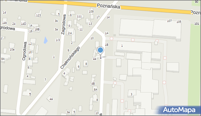 Łowicz, Przemysłowa, 4, mapa Łowicza