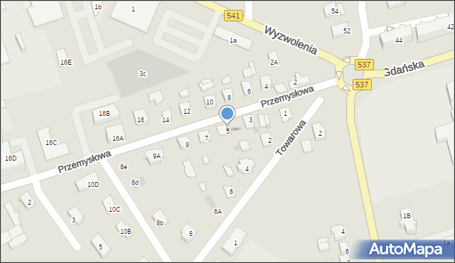 Lubawa, Przemysłowa, 5, mapa Lubawa