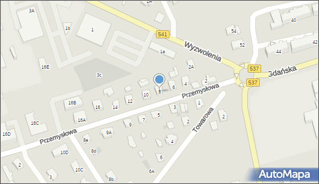 Lubawa, Przemysłowa, 8, mapa Lubawa