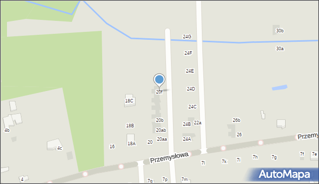 Lubin, Przemysłowa, 20f, mapa Lubin