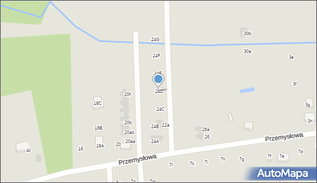 Lubin, Przemysłowa, 24D, mapa Lubin