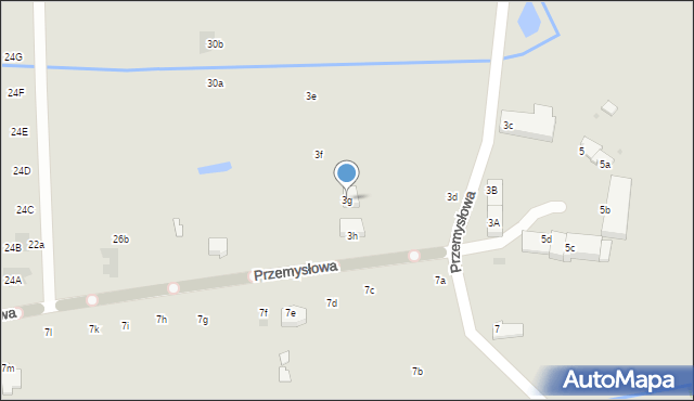 Lubin, Przemysłowa, 3g, mapa Lubin