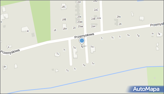 Lubin, Przemysłowa, 7p, mapa Lubin