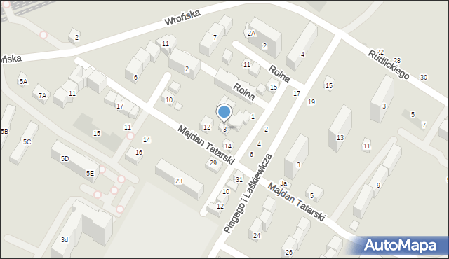 Lublin, Przecznica, 3, mapa Lublina