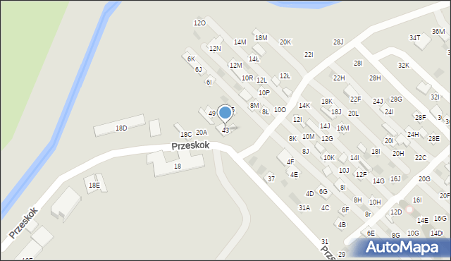 Lublin, Przeskok, 43, mapa Lublina