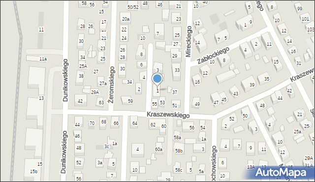 Lublin, Pruszyńskiego Ksawerego, 1, mapa Lublina