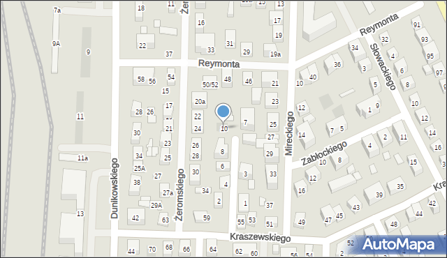 Lublin, Pruszyńskiego Ksawerego, 10, mapa Lublina