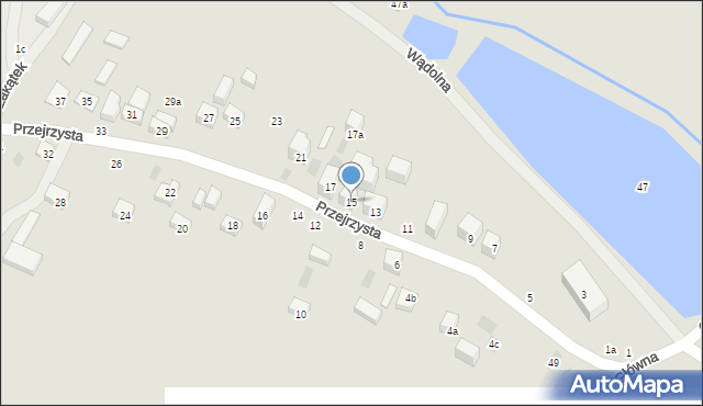 Lublin, Przejrzysta, 15, mapa Lublina