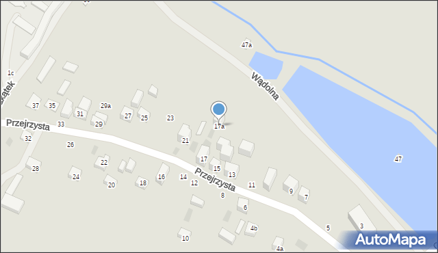 Lublin, Przejrzysta, 17a, mapa Lublina