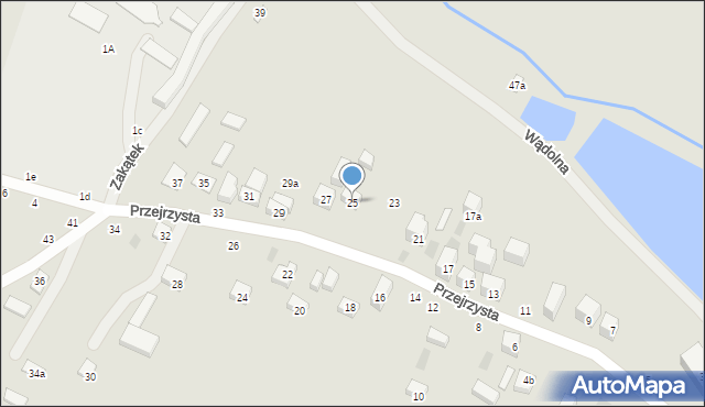 Lublin, Przejrzysta, 25, mapa Lublina