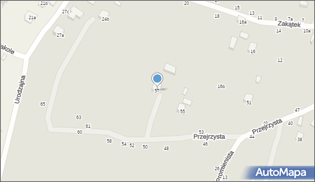 Lublin, Przejrzysta, 57, mapa Lublina