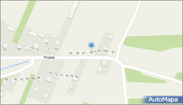 Lubojenka, Prosta, 91, mapa Lubojenka