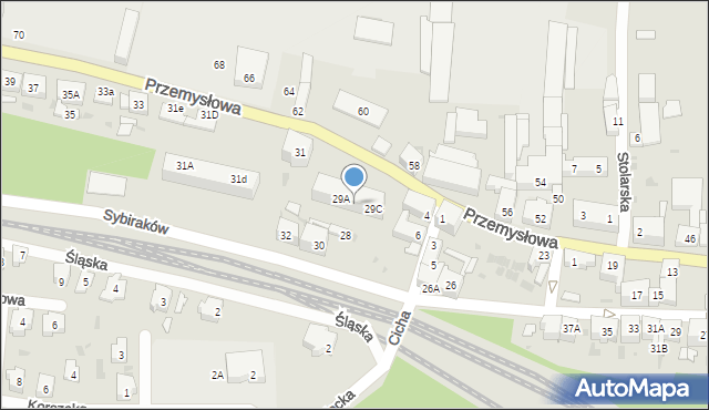 Lubsko, Przemysłowa, 29B, mapa Lubsko