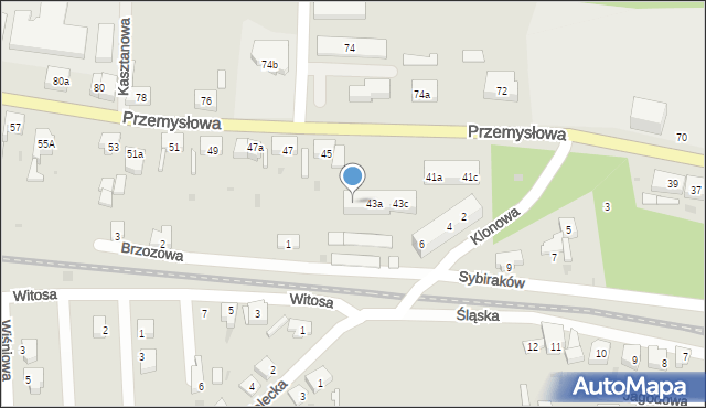 Lubsko, Przemysłowa, 43b, mapa Lubsko