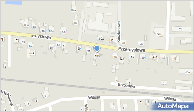 Lubsko, Przemysłowa, 55A, mapa Lubsko