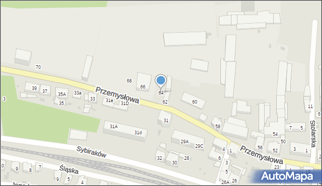 Lubsko, Przemysłowa, 64, mapa Lubsko