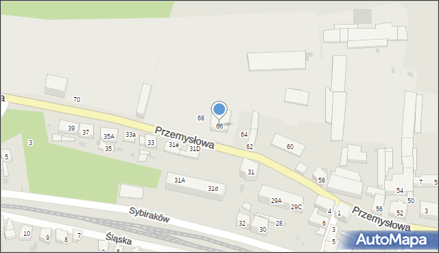 Lubsko, Przemysłowa, 66, mapa Lubsko