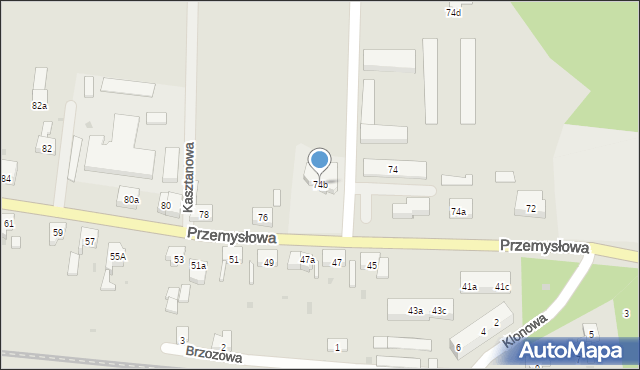 Lubsko, Przemysłowa, 74b, mapa Lubsko