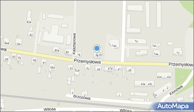 Lubsko, Przemysłowa, 76, mapa Lubsko