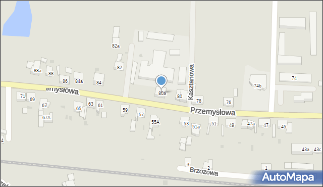 Lubsko, Przemysłowa, 80a, mapa Lubsko