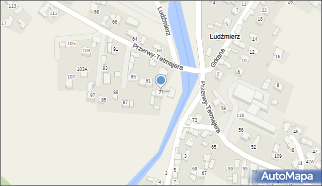 Ludźmierz, Przerwy-Tetmajera Kazimierza, 77, mapa Ludźmierz