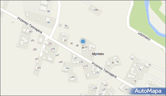 Ludźmierz, Przerwy-Tetmajera Kazimierza, 86, mapa Ludźmierz