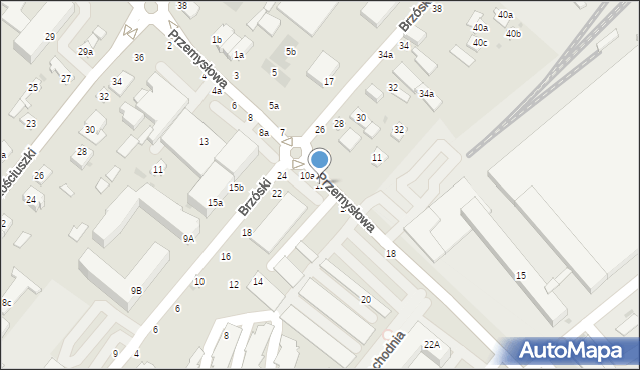 Łuków, Przemysłowa, 12, mapa Łuków