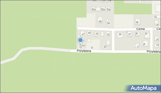 Luzino, Przyleśna, 11, mapa Luzino