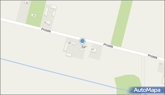 Łysiny, Prosta, 15A, mapa Łysiny