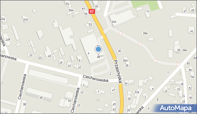 Maków Mazowiecki, Przasnyska, 49, mapa Maków Mazowiecki