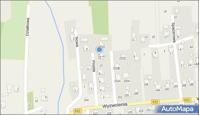 Marklowice, Prosta, 12, mapa Marklowice